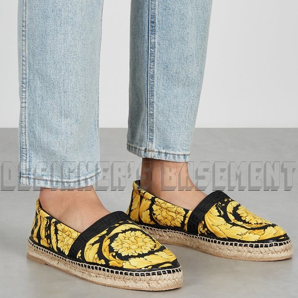 Versace Yellow and Black Slip-On Loafers - Picture 3 of 9